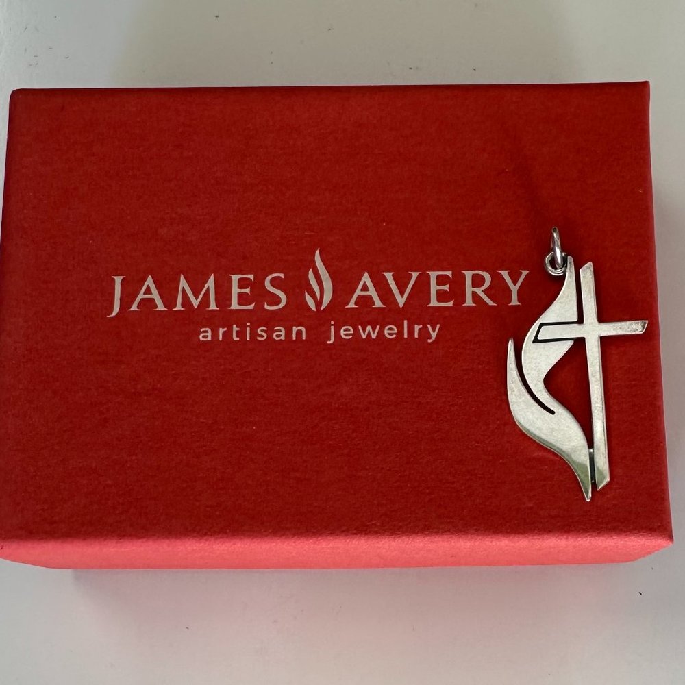 Retired James Avery United Methodist Cross Pendant
